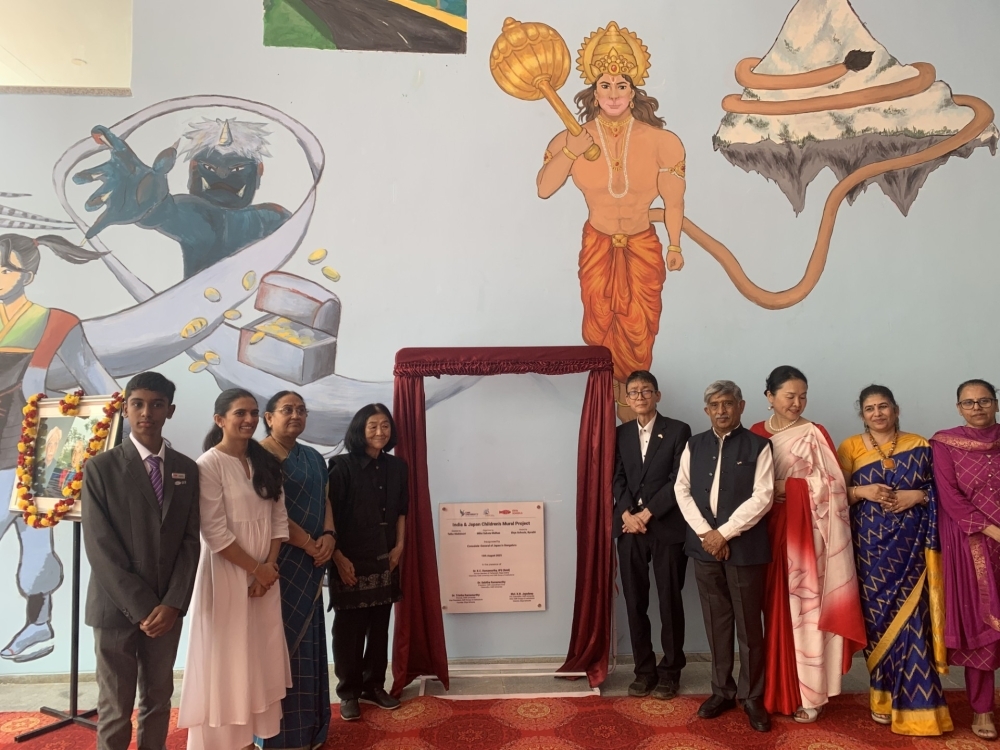 【August 10, 2025】Deputy Consul General attends the Completion Ceremony of the Indo-Japan Mural Exchange Project